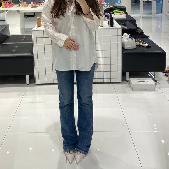 White leather kitten heels! Balenciaga - Picture 8 of 9